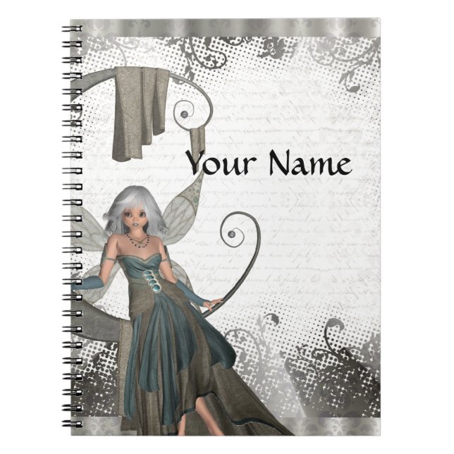 Caderno Espiral Fada bonito do manga (Frente)