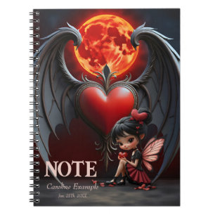 Caderno Espiral Fada Cute do Dia dos Namorados