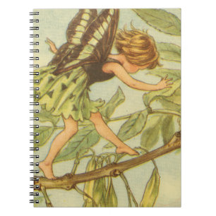 Caderno Espiral Fada de Árvore Andando em Ramificação