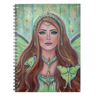 Caderno Espiral Fada de deusa irlandesa por Renee Lavoie