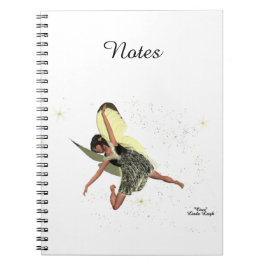 Caderno Espiral Fada De Garota Com Notebook Espiral Amarelo