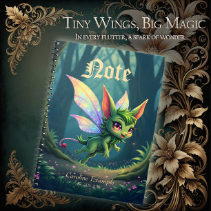 Caderno Espiral Fada Encantada – Sprite da Floresta Mágica 