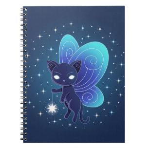 Caderno Espiral Fada Estrela Noturna Pixie Gato