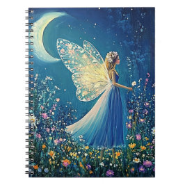 Caderno Espiral Fada Mágica ao Luar.