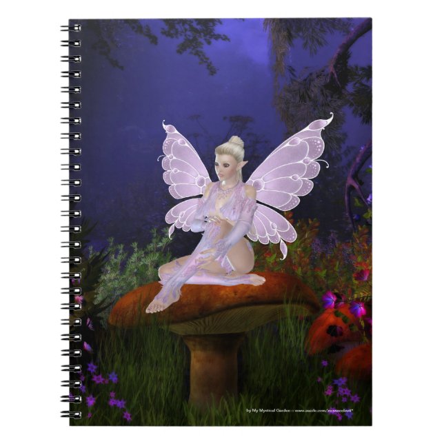 Caderno Espiral Fada no notebook Mushroom 3 (Frente)