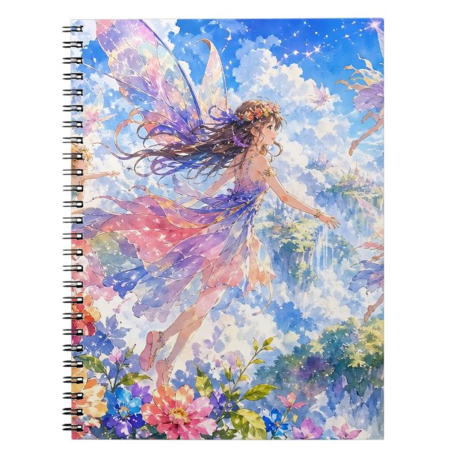 Caderno Espiral Fada Voadora Sonhadora (Frente)