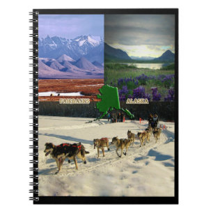 Caderno Espiral Fairbanks, Alaska Collage