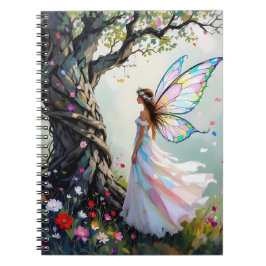 Caderno Espiral Fairy and Magical Vine Wrapped Tree