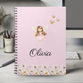 Caderno Espiral Fairy Cute Garden Encantado Nome Personalizado