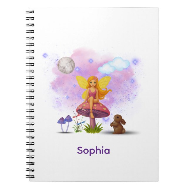 Caderno Espiral Fairy Garden Notebook Birthday Gift (Frente)