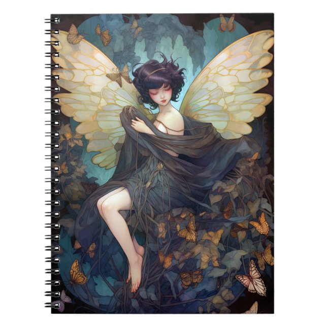 Caderno Espiral Fairy Girl Fantasy Art (Frente)