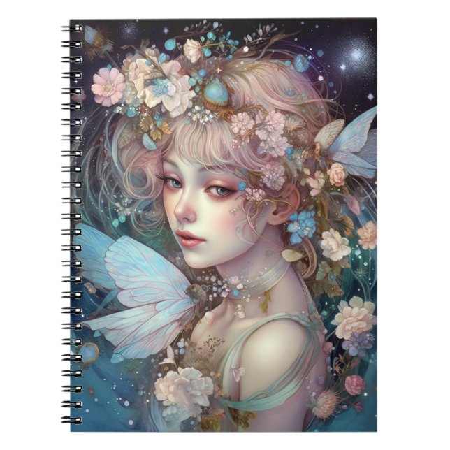 Caderno Espiral Fairy Girl Fantasy Art (Frente)