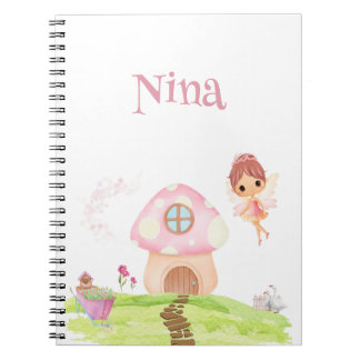 Caderno Espiral Fairyland & Mushroom Garden Encantado Personalizad