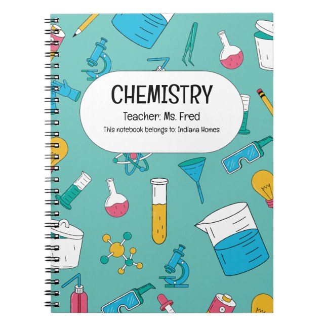 Caderno Espiral Faísca A Sua Ciência! Uma QUÍMICA Personalizada (Frente)