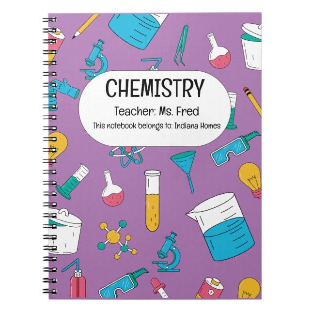 Caderno Espiral Faísca A Sua Ciência! Uma QUÍMICA Personalizada (Frente)