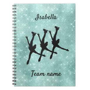 Caderno Espiral Faísca de turquesa da linha do notebook de skate
