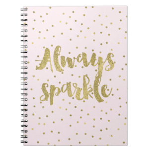 Caderno Espiral Faísca inspirada das citações dos confetes