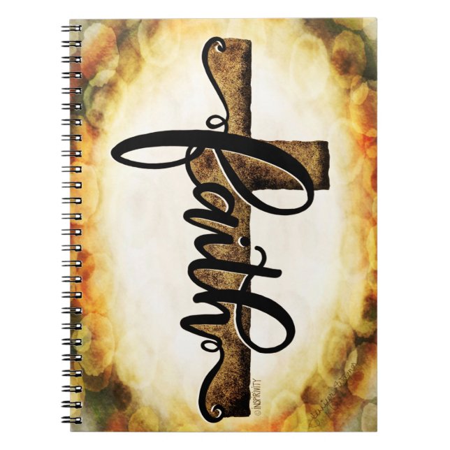Caderno Espiral Faith Cross Bonito Inspirivência Moderna (Frente)