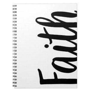 Caderno Espiral Faith Gospel Gráficos Estéticos Citações Cristãs