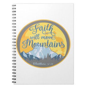 Caderno Espiral Faith Move Mounties Christian Design