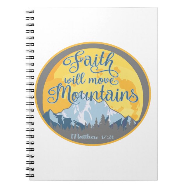 Caderno Espiral Faith Move Mounties Christian Design (Frente)