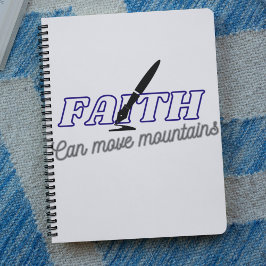 Caderno Espiral Faith Mover Montanhas Notebook Cristão
