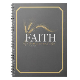 Caderno Espiral "Faith" Statement Journal - Minimalist Typography 