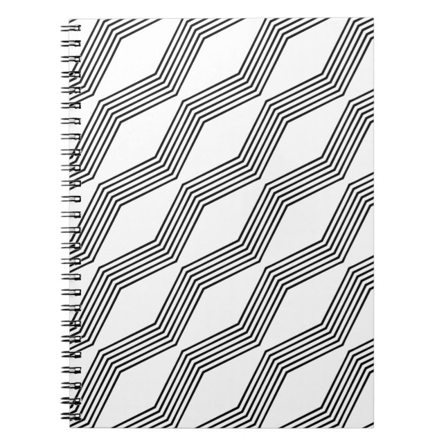 Caderno Espiral Faixa diagonal angular (Frente)