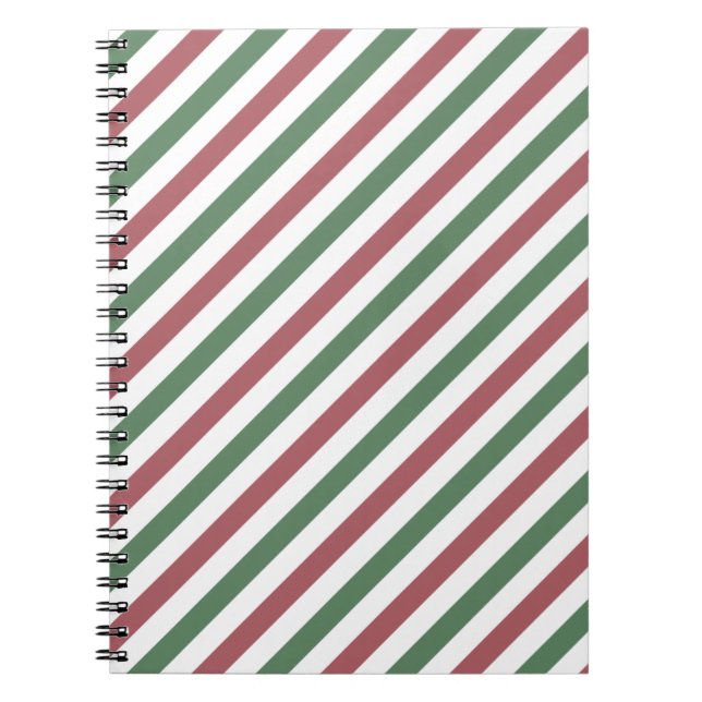 Caderno Espiral Faixas de Natal Personalizáveis (Frente)