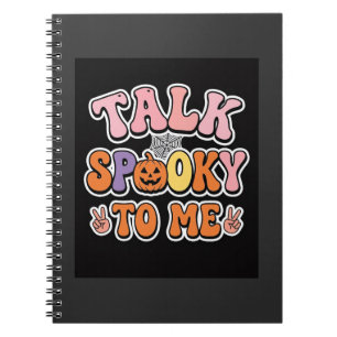 Caderno Espiral Fala Assustadora de Halloween Fala Assustador para