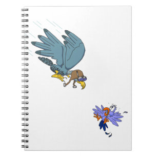 Caderno Espiral Falcão com óculos