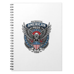 Caderno Espiral Falcão de Batalha Patriótico Águia Patriótica & Fa