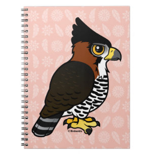 Caderno Espiral Falcão-Eagle ornamentado