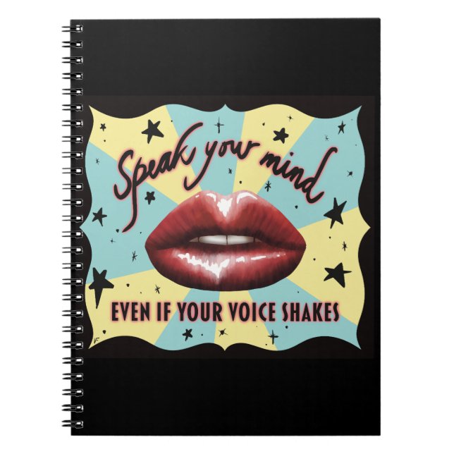 Caderno Espiral Fale A Sua Mente, Votando, Ativista (Frente)
