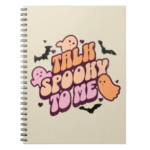 Caderno Espiral Fale assustador comigo