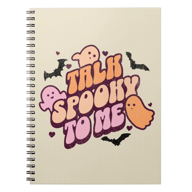 Caderno Espiral Fale assustador comigo (Frente)