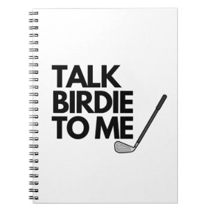Caderno Espiral Fale Birdie Comigo, Golf, Dizendo Notebook