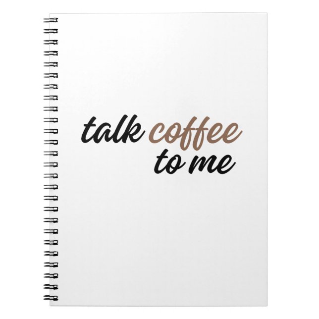Caderno Espiral fale café para mim (Frente)
