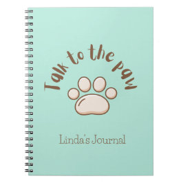 Caderno Espiral Fale com a pata ilustrada de minty cat