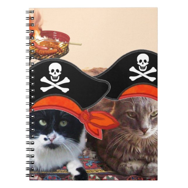 Caderno Espiral Fale como um dia de pirata. (Frente)