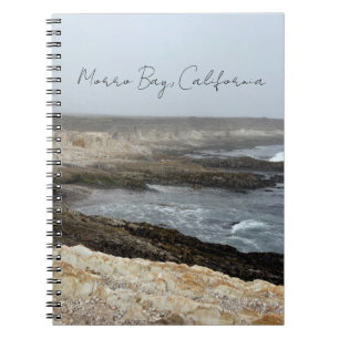 Caderno Espiral Falésias do Oceano Morro Bay Califórnia Fotografia