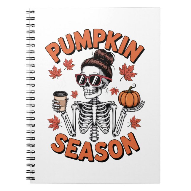 Caderno Espiral Fall Autumn Pumpkin (Frente)