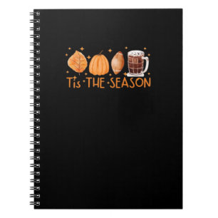 Caderno Espiral Fall Coffee Cute Lover Halloween Bompkin Latri Dri
