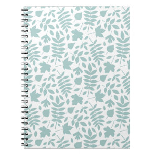 Caderno Espiral Fallen deixa padrão Lt Teal em branco
