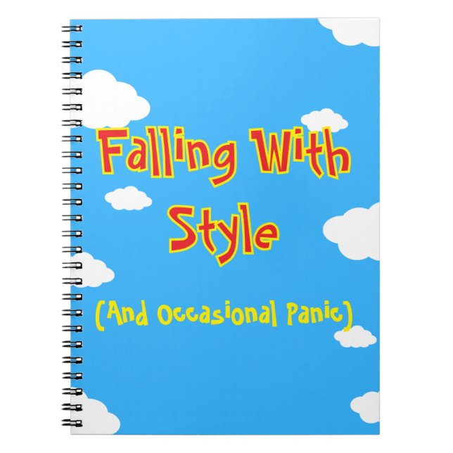 Caderno Espiral Falling With Style (And Occasional Panic) (Frente)