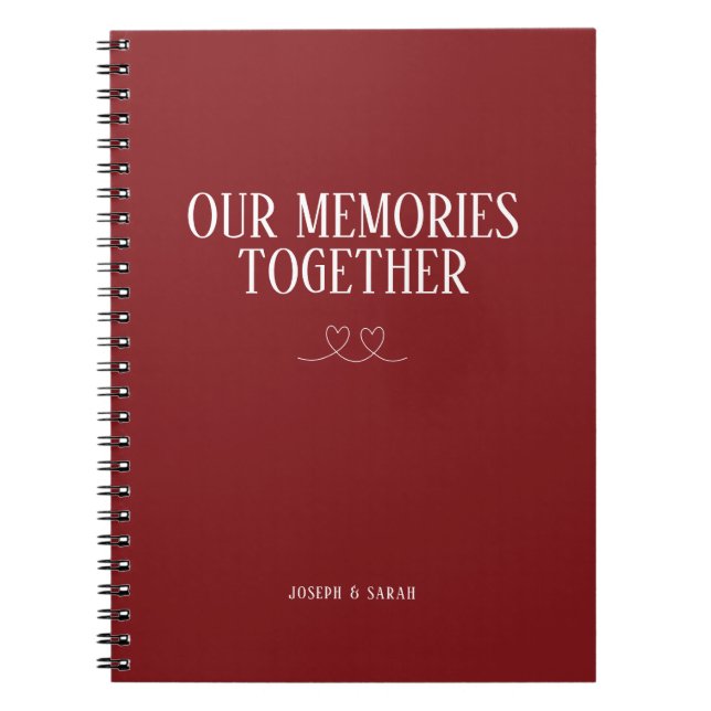 Caderno Espiral Falu Red Our Memories Juntos Notebook (Frente)