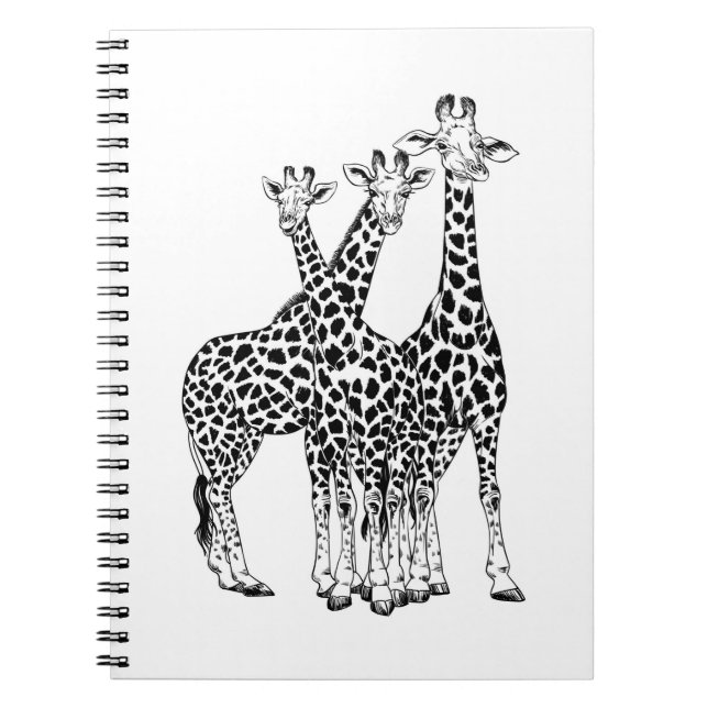 Caderno Espiral Família de girafas (Frente)
