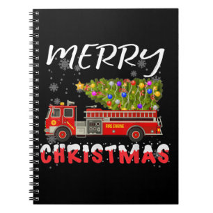 Caderno Espiral Família de Natal dos Bombeiros de Pinheiros de Ca