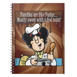 Caderno Espiral Famílias são como Fudge