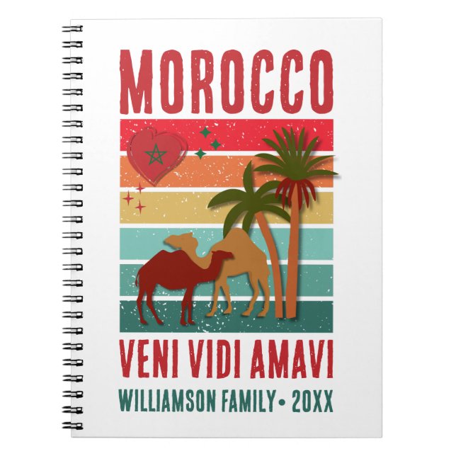Caderno Espiral Family Reunion Vacation Morocco Trip Group  (Frente)